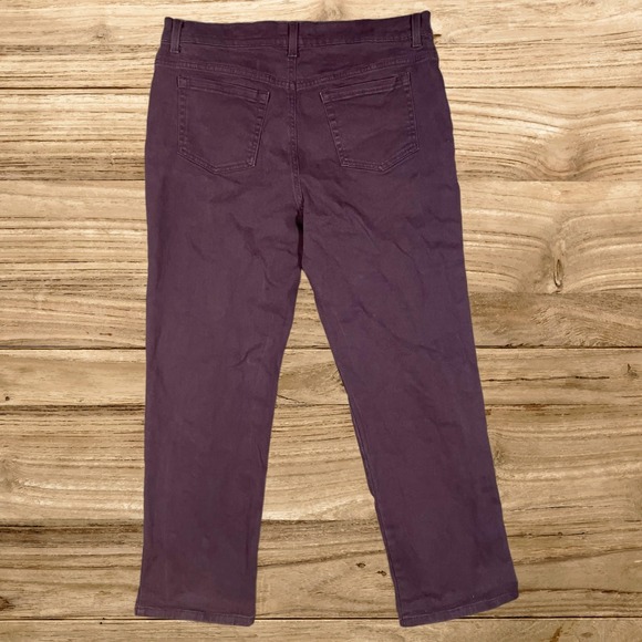 Gloria Vanderbilt Amanda 16P Petite Purple Plum High Rise Tapered Jeans Womens - Picture 2 of 6